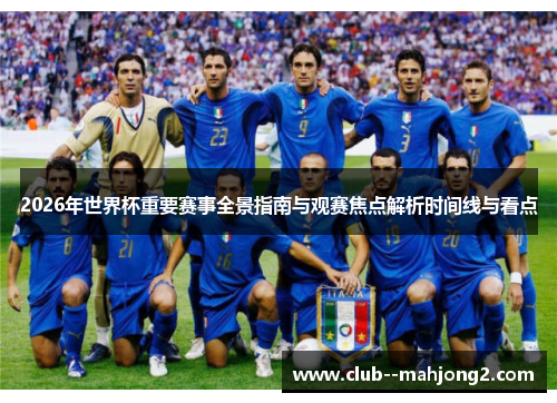 2026年世界杯重要赛事全景指南与观赛焦点解析时间线与看点